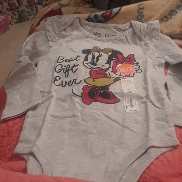 Disney NWT Softest 24 months gray bodysuit - Picture 3 of 5